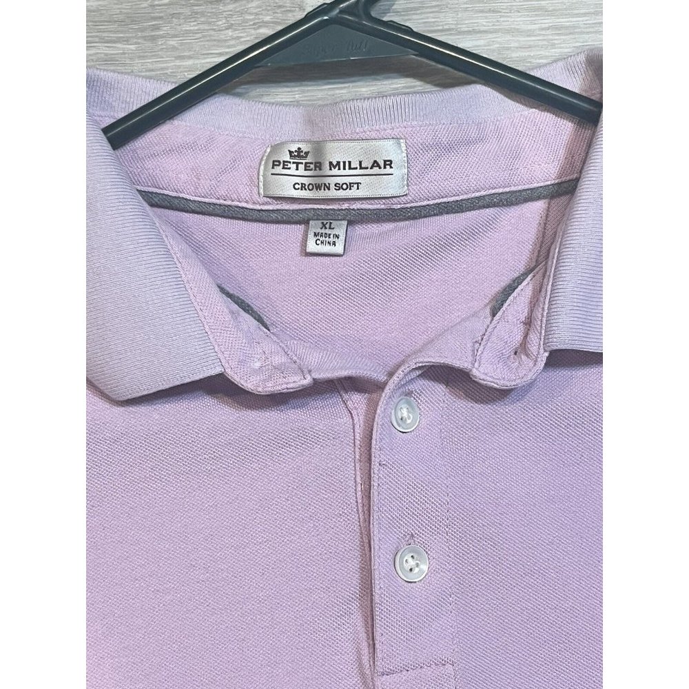 PETER MILLAR Crown Soft POLO Size XL Lavender‎ GOLF - Picture 2 of 5